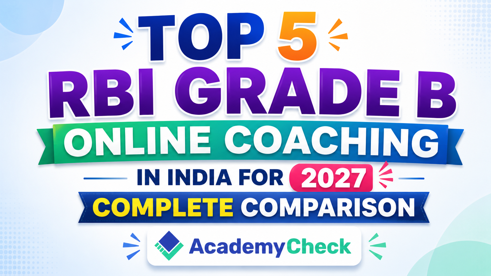 Explore the Top 5 RBI Grade B Online Coaching Platforms for 2027